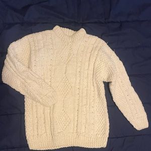 Men’s L hand knitted Irish wool fisherman’s sweater. No tags